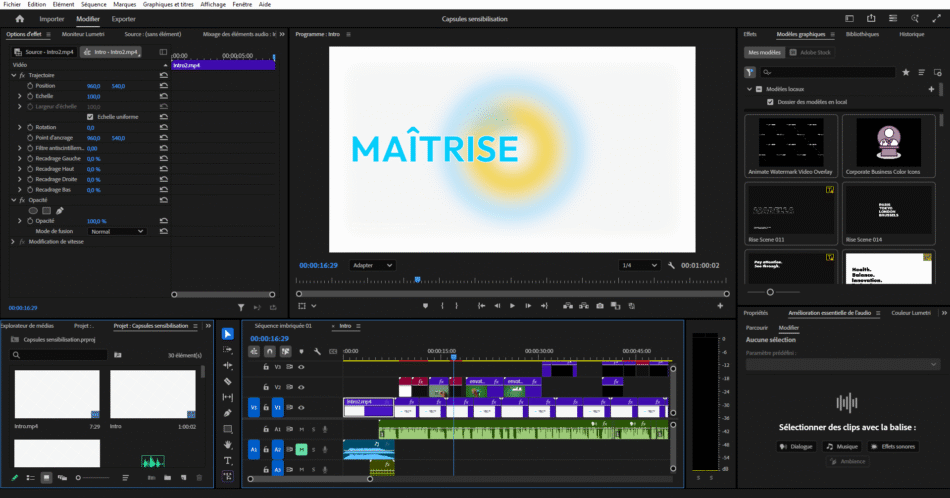 Modèle d’animation pour vidéo éducative